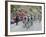 Cyclists Including Lance Armstrong and Yellow Jersey Alberto Contador in the Tour De France 2009-Christian Kober-Framed Photographic Print