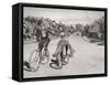 Cyclists on the Way to the Bois Du Boulogne-null-Framed Stretched Canvas