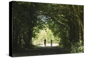 Cyclists Tunnel-Charles Bowman-Stretched Canvas