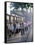 Cyclists, Vietnam, Indochina, Southeast Asia-Tim Hall-Framed Stretched Canvas