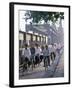 Cyclists, Vietnam, Indochina, Southeast Asia-Tim Hall-Framed Photographic Print