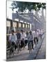 Cyclists, Vietnam, Indochina, Southeast Asia-Tim Hall-Mounted Photographic Print