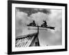 Cyclists Weathervane-null-Framed Photographic Print