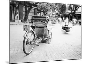 Cyclo in Old Hanoi, Vietnam-Walter Bibikow-Mounted Photographic Print