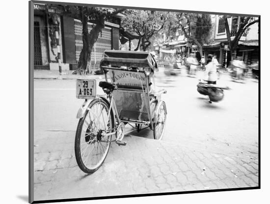 Cyclo in Old Hanoi, Vietnam-Walter Bibikow-Mounted Photographic Print