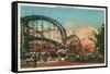 Cyclone, Coney Island, New York City-null-Framed Stretched Canvas