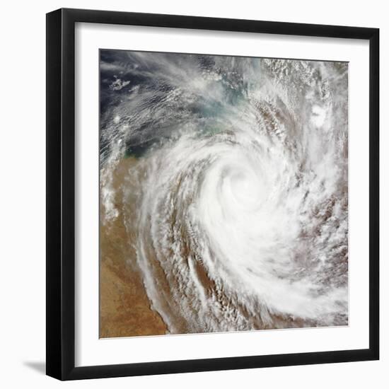 Cyclone Laurence Moves Far Inland over Western Australia-null-Framed Photographic Print