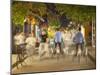 Cyclos and Bicycles on Street at Dusk, Hoi An, Quang Nam, Vietnam, Indochina, Southeast Asia, Asia-Ian Trower-Mounted Photographic Print