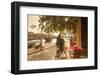 Cyclos Passing Restaurant, Hoi an (Unesco World Heritage Site), Quang Ham, Vietnam-Ian Trower-Framed Photographic Print