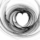 Black And White Sketch Heart-cycreation-Framed Premium Giclee Print