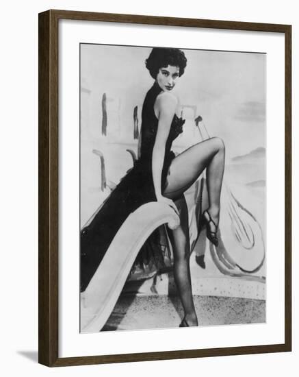 Cyd Charisse Dancer and Film Actress-null-Framed Photographic Print