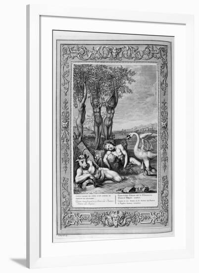 Cygnus Transformed into a Swan and Phaeton's Sisters into Poplars, 1733-Bernard Picart-Framed Giclee Print