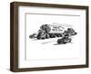 Cylinder on tank truck is labelled in huge letters: 'Cheap White Wine.' - New Yorker Cartoon-Lee Lorenz-Framed Premium Giclee Print