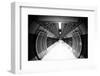 Cylindric Tunnel for Pedestrians, Monochrome Toned.-Jose AS Reyes-Framed Photographic Print