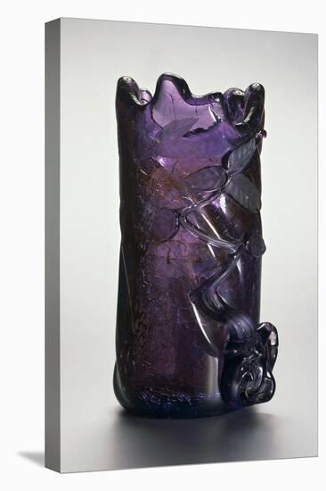 Cylindrical Vase in Violet Glass, 1890-1895-Ernesto Bertea-Stretched Canvas