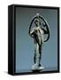 Cyma, Bronze Figurine of Athlete Cutting a Lock of His Hair-null-Framed Stretched Canvas