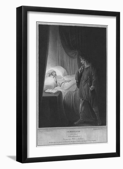 'Cymbeline. Act 2 Scene 2. A Bedchamber. Imogen in Bed. Jachimo', 1795-James Stow-Framed Giclee Print