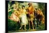 Cymon and Iphigenia-John Everett Millais-Mounted Art Print