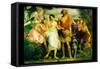 Cymon and Iphigenia-John Everett Millais-Framed Stretched Canvas