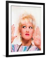 CYNDI LAUPER. "vibes" [1988], directed by KEN KWAPIS.-null-Framed Photographic Print