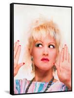 CYNDI LAUPER. "vibes" [1988], directed by KEN KWAPIS.-null-Framed Stretched Canvas