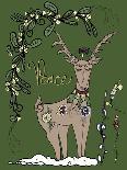 Tipsy Reindeer Be Merry Checks Repeat-Cyndi Lou-Giclee Print