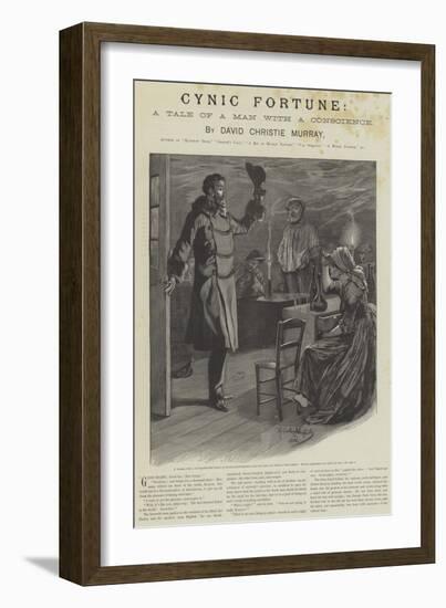 Cynic Fortune, a Tale of a Man with a Conscience, by David Christie Murray-Richard Caton Woodville II-Framed Giclee Print