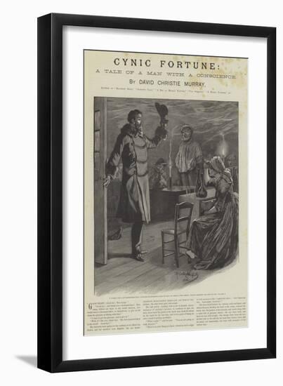 Cynic Fortune, a Tale of a Man with a Conscience, by David Christie Murray-Richard Caton Woodville II-Framed Giclee Print