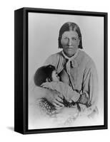 Cynthia Ann Parker with Her Daughter Prari Flower, C.1861-American Photographer-Framed Stretched Canvas