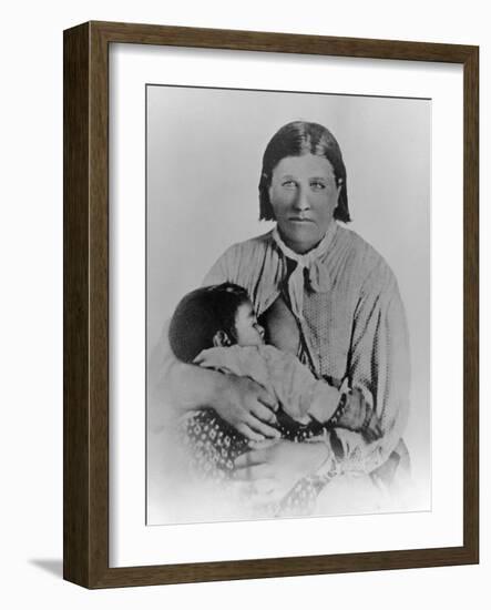 Cynthia Ann Parker with Her Daughter Prari Flower, C.1861-American Photographer-Framed Giclee Print