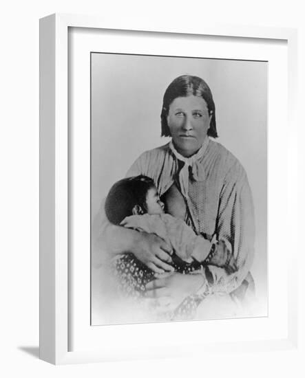 Cynthia Ann Parker with Her Daughter Prari Flower, C.1861-American Photographer-Framed Giclee Print