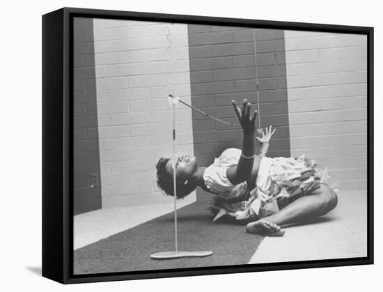 Cynthia Yuelue of Trinidad Dancing the Limbo at Party-Ralph Crane-Framed Stretched Canvas