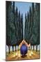 Cypress and Geese-Lowell Herrero-Mounted Art Print