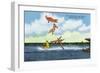 Cypress Gardens, Florida - View of Clowns Waterskiing-Lantern Press-Framed Art Print