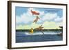 Cypress Gardens, Florida - View of Clowns Waterskiing-Lantern Press-Framed Art Print