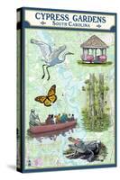 Cypress Gardens, South Carolina - Nautical Chart-Lantern Press-Stretched Canvas