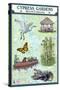 Cypress Gardens, South Carolina - Nautical Chart-Lantern Press-Stretched Canvas