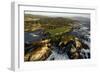 Cypress Point Golf Course, aerial coastline-J.D. Cuban-Framed Premium Giclee Print