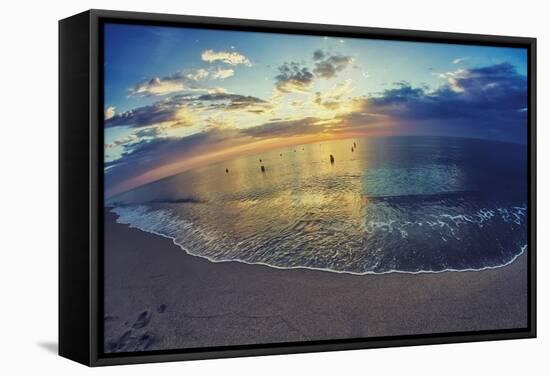 Cypress Sunrise III-Sebastien Lory-Framed Stretched Canvas