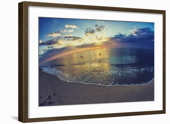 Cypress Sunrise III-Sebastien Lory-Framed Photographic Print