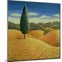 Cypress Tree and Cornfields, 1990-Liz Wright-Mounted Giclee Print