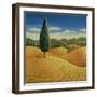 Cypress Tree and Cornfields, 1990-Liz Wright-Framed Giclee Print