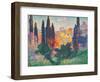 Cypress Trees at Cagnes-Henri Edmond Cross-Framed Art Print