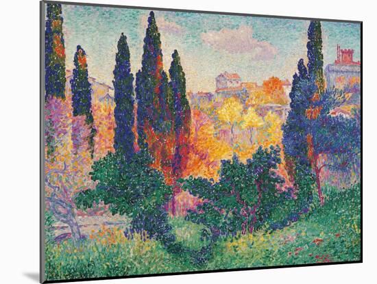 Cypress Trees at Cagnes-null-Mounted Giclee Print