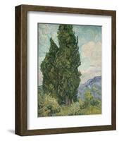 Cypresses, 1889-Vincent van Gogh-Framed Giclee Print