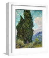 Cypresses, 1889-Vincent Van Gogh-Framed Art Print