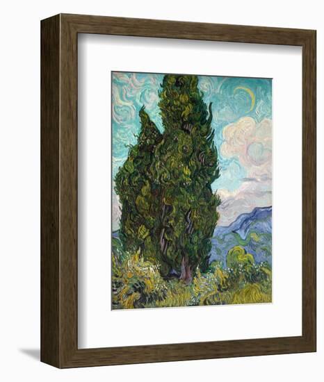 Cypresses, 1889-Vincent Van Gogh-Framed Art Print