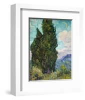 Cypresses, 1889-Vincent Van Gogh-Framed Art Print