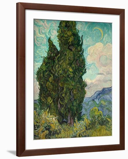 Cypresses. 1889-Vincent van Gogh-Framed Giclee Print