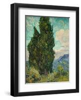 Cypresses. 1889-Vincent van Gogh-Framed Premium Giclee Print